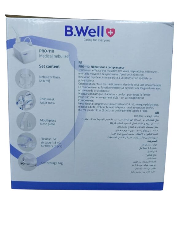 B-WELL NEBULIZER MEDICAL COMPRESSOR PRO-110 - Image 2