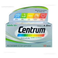 Centrum Silver With Lutein 100 Tablets