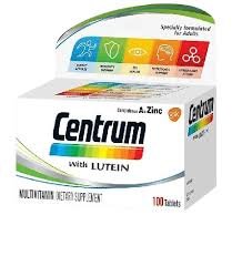 Centrum With Lutein Complete A To Zinc 100 Tablets