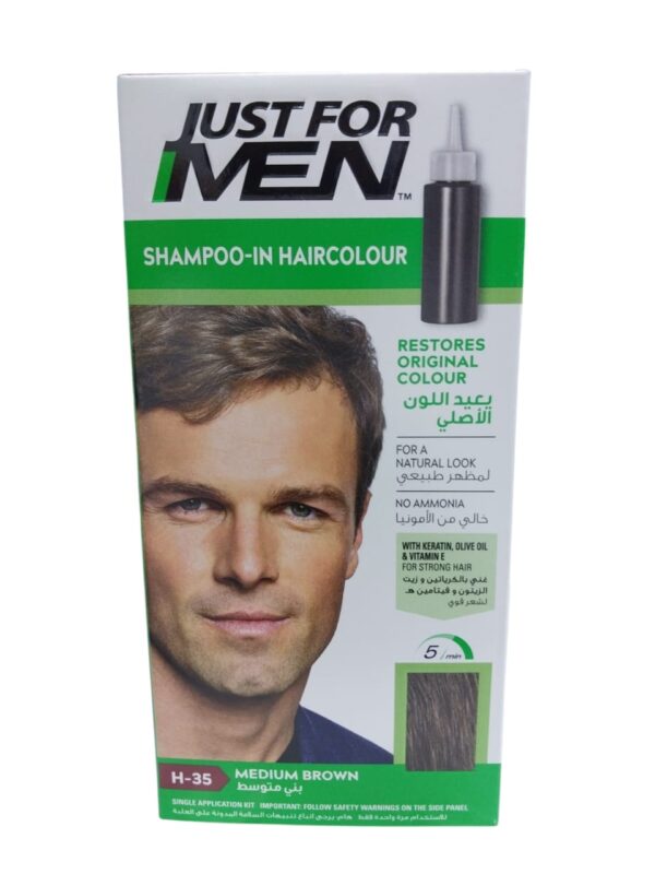 Just for men JFM Shampoo-in hair colour darkest brown H-35